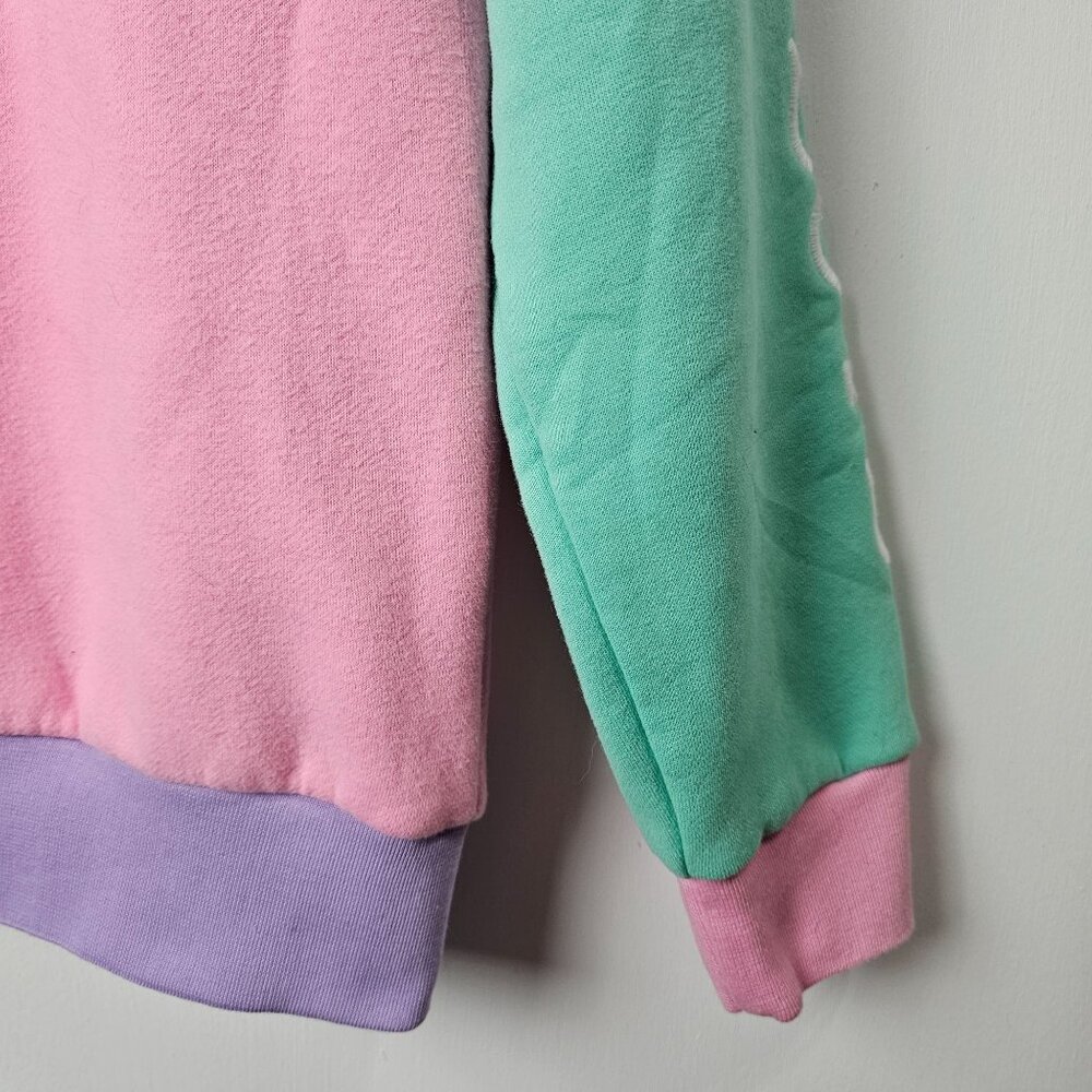 Celestialfox.Ca DISCONTINUED Color Blocking Pastel Pink Sweatshirt Tops, M - Picture 5 of 9